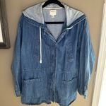 Forever 21  Blue Denim Hooded Jacket Photo 1