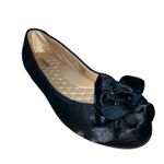 Birdies NWOT  The Finch Rare Black Satin Flats with Floral Toe Decoration-size 11 Photo 9