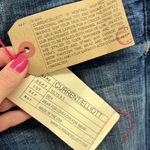 Current/Elliott NWT  The Cut Off Stiletto Jeans Dakota w/Tribal Design 25 Photo 8