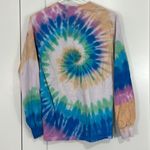 jac vanek JV by  Small Pink and Blue Spiral Tie Dye Cactus Long Sleeve T-Shirt Photo 5