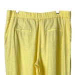 Rachel Zoe  New Wide Leg Pants Linen Blend High Rise Yellow Women’s Size 12 Photo 3