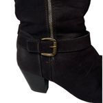 Rialto  Cassie Brown Faux Sherpa Lined Tall Riding Boots Buckles Zippers Size 7.5 Photo 4