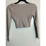 PacSun PAC Cares Size XS Cropped Ribbed 90s Y2K Top Muted Purple Green Beige Photo 3