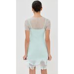 SIMKHAI Jett Short Sleeve Mini Dress in Seafoam Small New Womens Sheath Ruffle Blue Photo 12