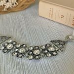 NWT Gray Silver Rhinestone Toggle Bracelet “Mariska” Chic Glam Tennis Prep Photo 0
