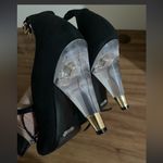 Schutz  lucite clear heel Strappy buckle heels bobo fall party $150 6 black Photo 1