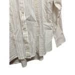 Elizabeth and James  Cream‎ Striped Long Sleeve Button Down Shirt - Size M Photo 1