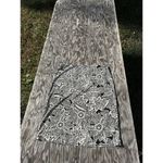 DKNY Women’s Size Large Black and Cream Pull On Skirt Y2k Fairy Floral Abstract Photo 4