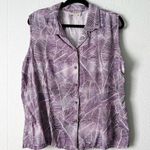 Hawaiian Reserve Top Womens 2XL Lightweight Casual Relaxed Beachy Summer Coastal Purple Size XXL Photo 0