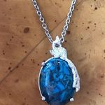 Natural Shadowkite Sterling Silver Stainless Steel Pendant Necklace Photo 0