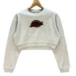 Rare Vintage Levi’s Original Logo Crop Sweatshirt Gray 90s Retro Streetwear Lg Photo 0