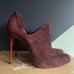 Christian Louboutin NIB Duegueclina 100 Veau Velours Booties In Plum Sz 37 Photo 5