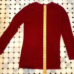 Barbara Lesser burgundy knit Cardigan and sleeveless maxi dress. Size S. Red Photo 7