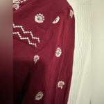 Skies Are Blue Burgundy  Blouse Size Medium Photo 2