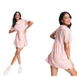 Puma ASOS Downtown Marble Babydoll Crewneck Mini Dress Orchid Pink NWT Medium Photo 5
