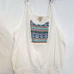 Mossimo Supply Co Boho Embroidered Peasant Tank Top Lace Back Size XL Photo 1