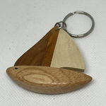 Triangle Natural Wood Keyring‎ Smooth Finish Tribal Key Holder. TT Brown Photo 0