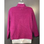 Catalina Fleece Pullover Womens Lrg Magenta 1/4 Zip Mock Neck Drawcord Pockets Photo 4