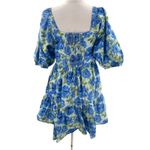 NWOT Pink Chicken New York PINK CHICKEN melissa dress in blue peonies Tuckernuck Photo 2