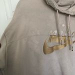 Nike Tan and Metallic Sportswear Clash Cropped Hoodie in Guava Ice Size L Photo 3