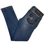 Miss Me Y2K Sunny Skinny Jeans Medium Wash Denim Size 26 Mid Rise JPD1032SK Photo 2