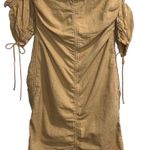 12th Tribe Ruched Dress With Cap Sleeves Photo 1
