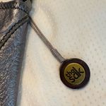 The Sak  Iris Metallic Silver Leather Crossbody Bag Purse Bird Floral Lining Photo 2