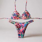 Doce Neon Verao Floral Cheeky Bikini, size small, NWT Pink Photo 0