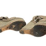 Arena Belenciaga Paris Gray Leather Sandal Woven Design Wedge Sandal EU 40/US 9 Photo 8