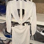 White Mesh crochet beach cover up Women's Dress Size undefined Photo 0