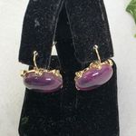 Boutique Gold Chain with Purple Neckkace and Earrings Set Photo 11