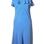 Chadwick's Vintage Y2K Chadwick’s Pastel Periwinkle Blue Ruffle Asymmetrical Sundress Sz 6 Photo 0