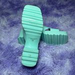 Top Moda  Comfort Teal Plastic Jellies Women’s Chunky Cross Platforms Sandals 10M Photo 3