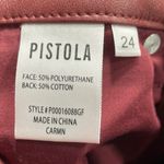Pistola  Red High Crop Bootcut Faux leather Jeans Size 24 Photo 9