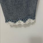 Frank Lyman Design Rhinestone Lace Embroidered Hem Crop Jeans Size XS Photo 9