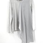 Maude Vivante Gray Asymmetrical Draped Top Gray Size Small NWT Photo 0