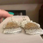 Beer mug beaded glass White Photo 6