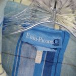 Evan Picone  100% Linen Blue and Yellow Plaid Button-Up Shirt Photo 6