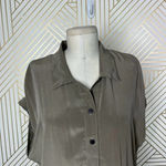 Kain Label Tan‎ Beige Silk Short Sleeve Shirtdress Size US 8 Tan Photo 1
