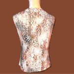 Kasper Ecu snake print cowl neck sleeveless top! Brown Size undefined Photo 5