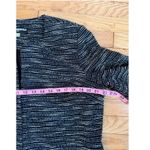 Karl Lagerfeld Paris Black White Tweed Open Front Blazer Jacket Large Elegant Photo 8