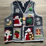 Tiara International Vintage Christmas Collection Holiday Sweater Vest Size 1X Photo 0