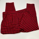 Talbots | Skinny Ankle Pants Plaid Red Black Polyester Blend Womens Large Petite Photo 6