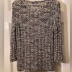 St. John SPORT Keyhole Front 3/4 Sleeve Open Knit Sweater Gray Sz Medium Photo 4