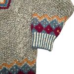 Vintage Renny Handknit Sweater 100% Shetland Wool Earthy Medium Brown Photo 2