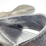 Talbots  Open-Toe Wedge 2" Heels Size 8AA Black‎ Textured Leather Slip-on Sandal Photo 7