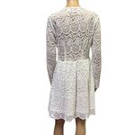 Divided  White Lace Overlay V Neck Long Sleeve Zip Side Lightweight Dress Size 12 Photo 5
