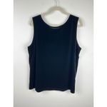 Quacker Factory Vintage Black Velvet Tank Top Embellished Neckline Plus Size XL Photo 7