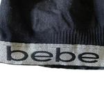 Bebe Black White Logo Lined Not Padded Racerback Women’s Sporty Running Bra SZ M Photo 4