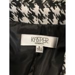 Kasper Women’s Houndstooth Blazer Jacket 6 Black White Dressy Career One Button Photo 4